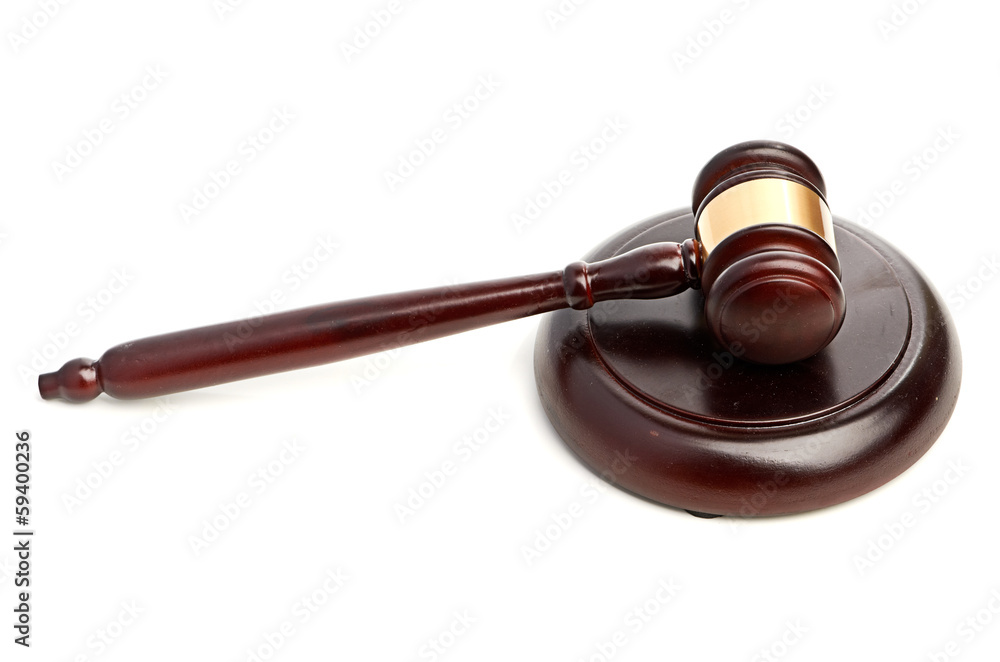 Gavel isolated on white background Gavel isolated on white background