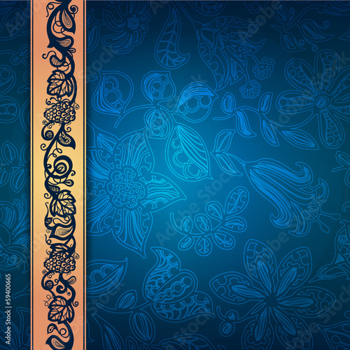 Abstract background with a pattern of flowers