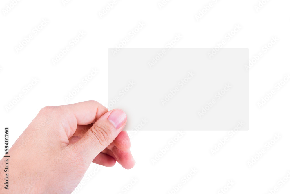 Fototapeta premium Hand Holding Business Card
