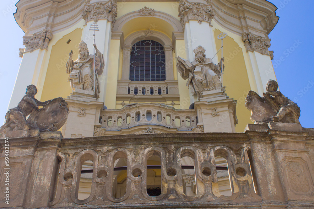 Fototapeta premium architectual details of old cathedral