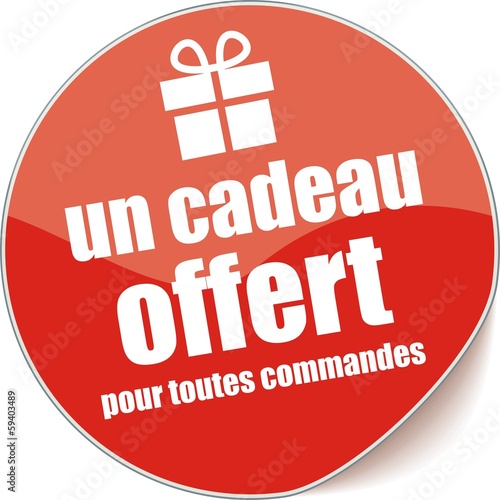 étiquette un cadeau offert