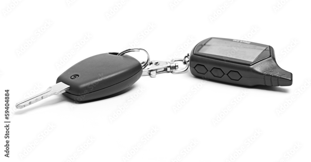 remote car key isolated on white background remote car key isolated on white background