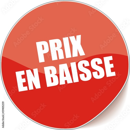 étiquette prix en baisse