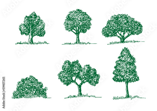 Set of Vector trees with leaves