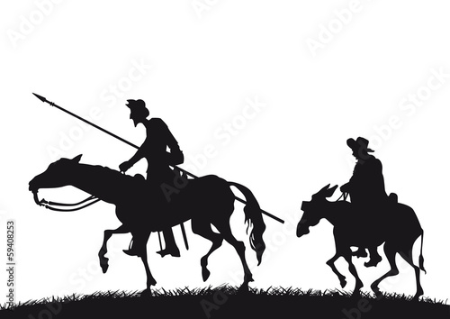 Don Quichotte und Sancho Panza photo