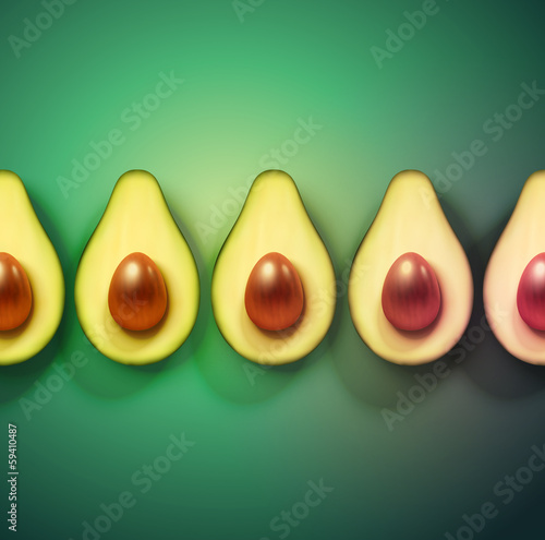Background with avocado