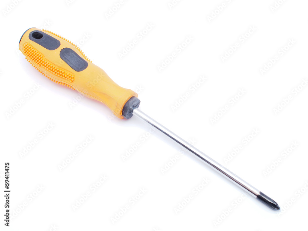 screwdriver on a white background screwdriver on a white background