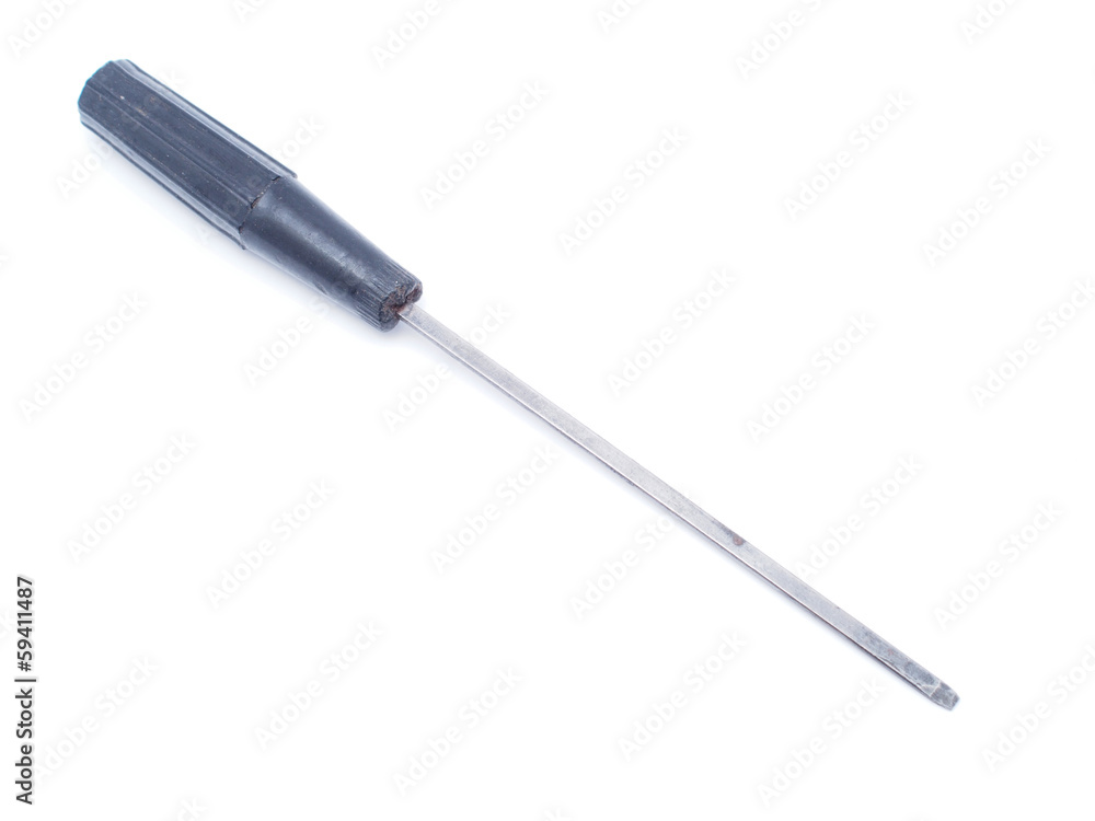 screwdriver on a white background screwdriver on a white background