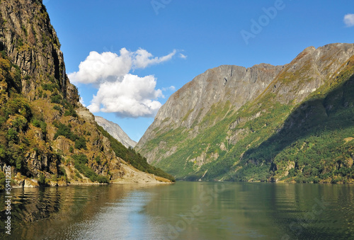 Scenic view of Fjord in Flam, Norway © cn0ra
