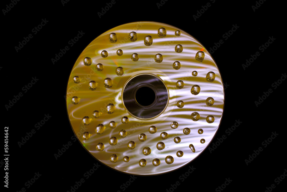 Wet Cd drops Wet Cd drops