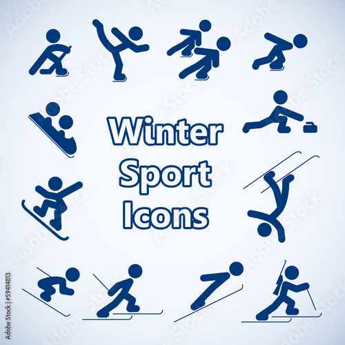 фотографія Winter sports icons set
