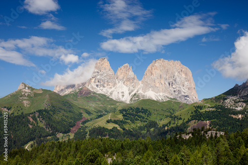 Sassolungo mountain peaks