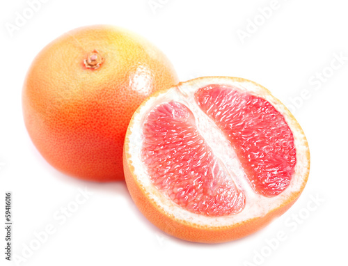 Ripe grapefruit isolated.