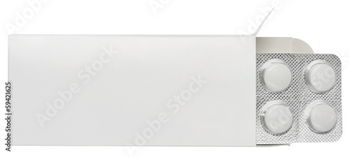 Pills blister in a box