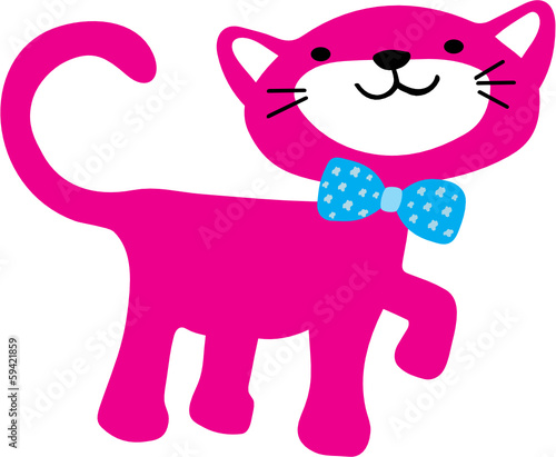 CHATON AVEC SON NOEUD