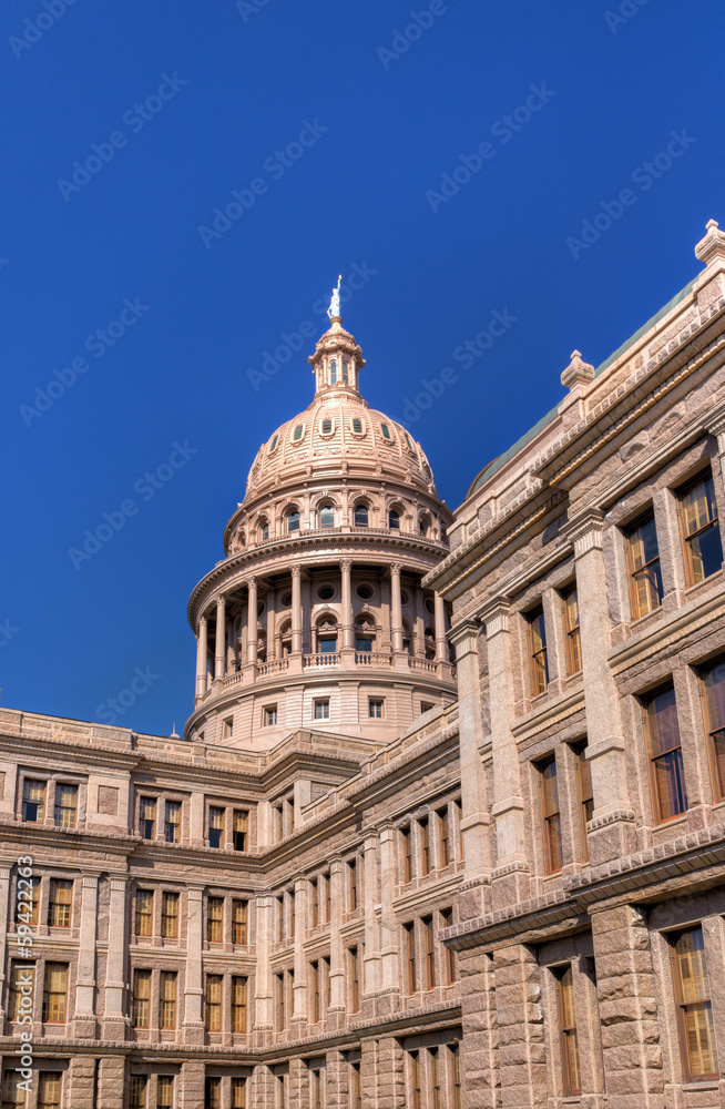 Vertical Texas State Capitol Building
