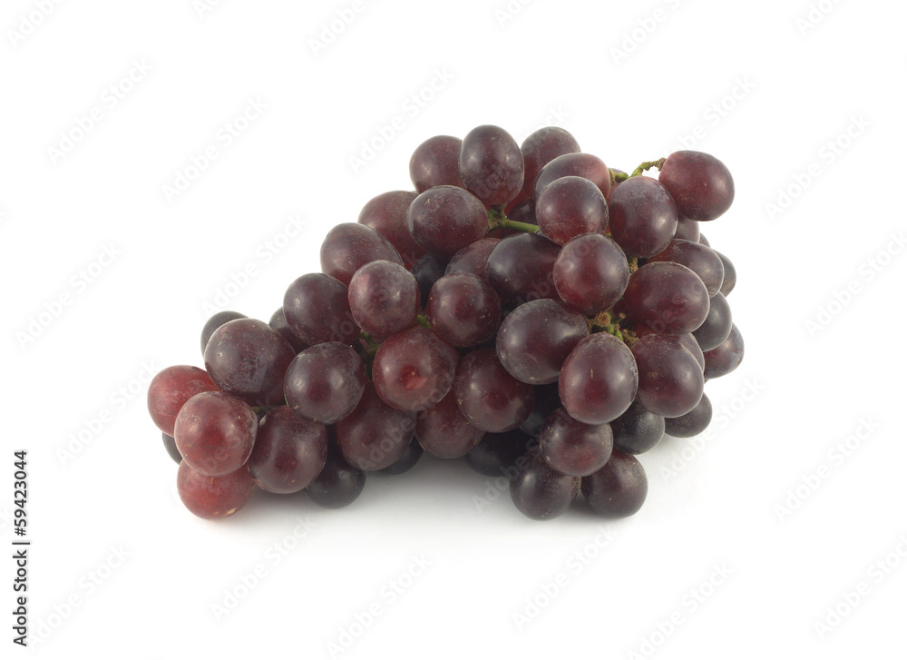 Red wine grape branch with tasty berries isolated closeup Red wine grape branch with tasty berries isolated closeup