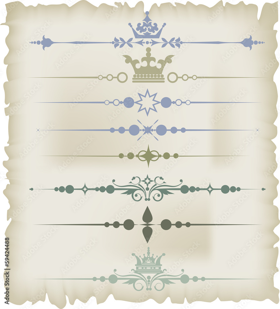 Fototapeta premium vector set: calligraphic design elements for your design