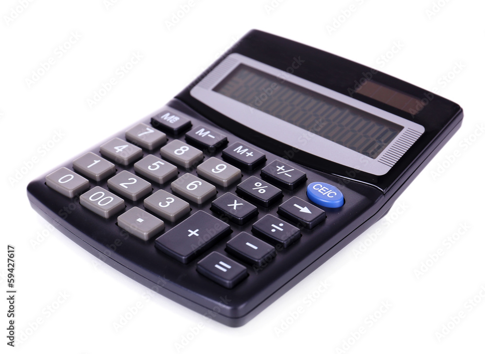 Digital calculator isolated on white Digital calculator isolated on white