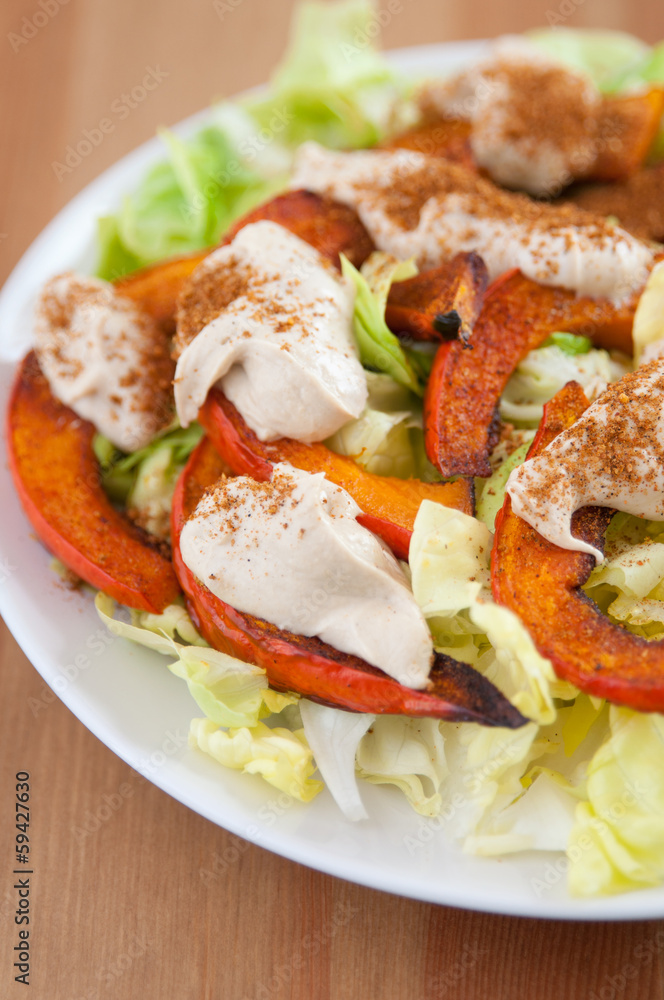 Kürbis Salat mit Tahini Kürbis Salat mit Tahini