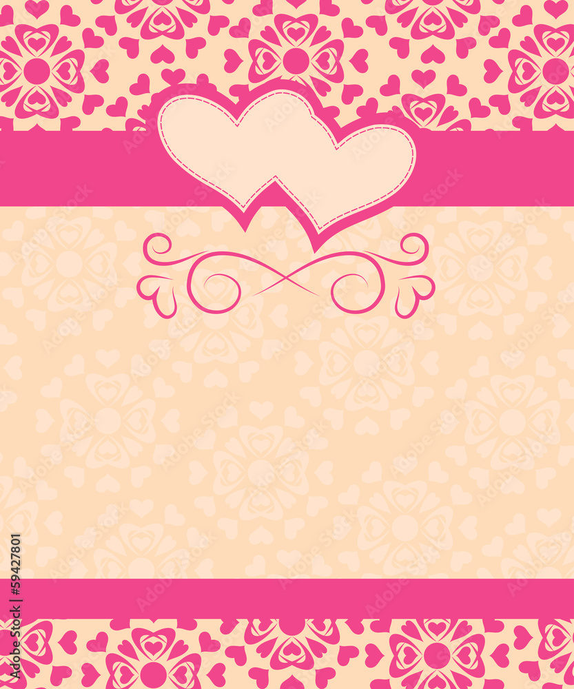card Happy Valentine's Day and wedding day