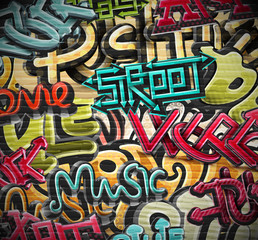 Acrylglasbilder Graffiti Graffiti background  © Elymas