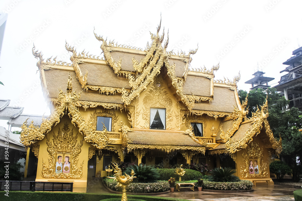 Golden temple, Wat Rong Khun at Chiang Rai Province, Thailand