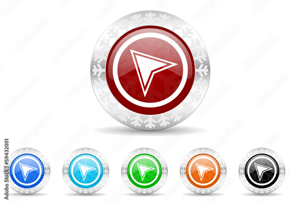 navigation icon christmas vector set navigation icon christmas vector set