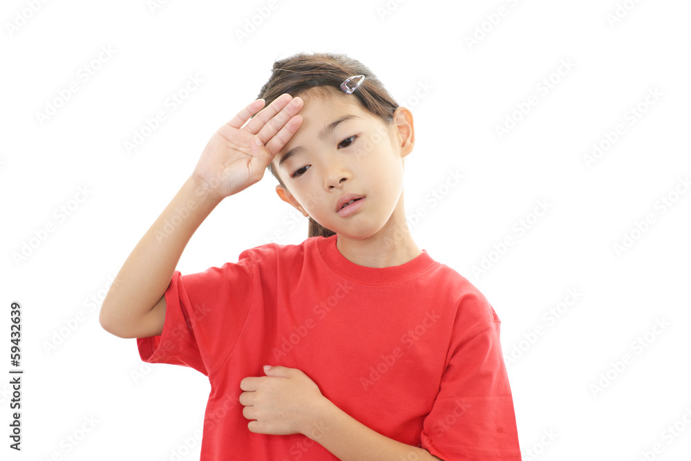 体調不良の女の子 体調不良の女の子
