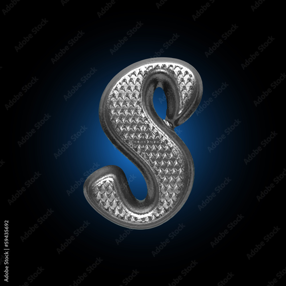 Naklejka premium Vector Metal figure s