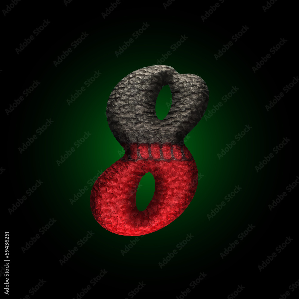 vector wool letter 8 vector wool letter 8