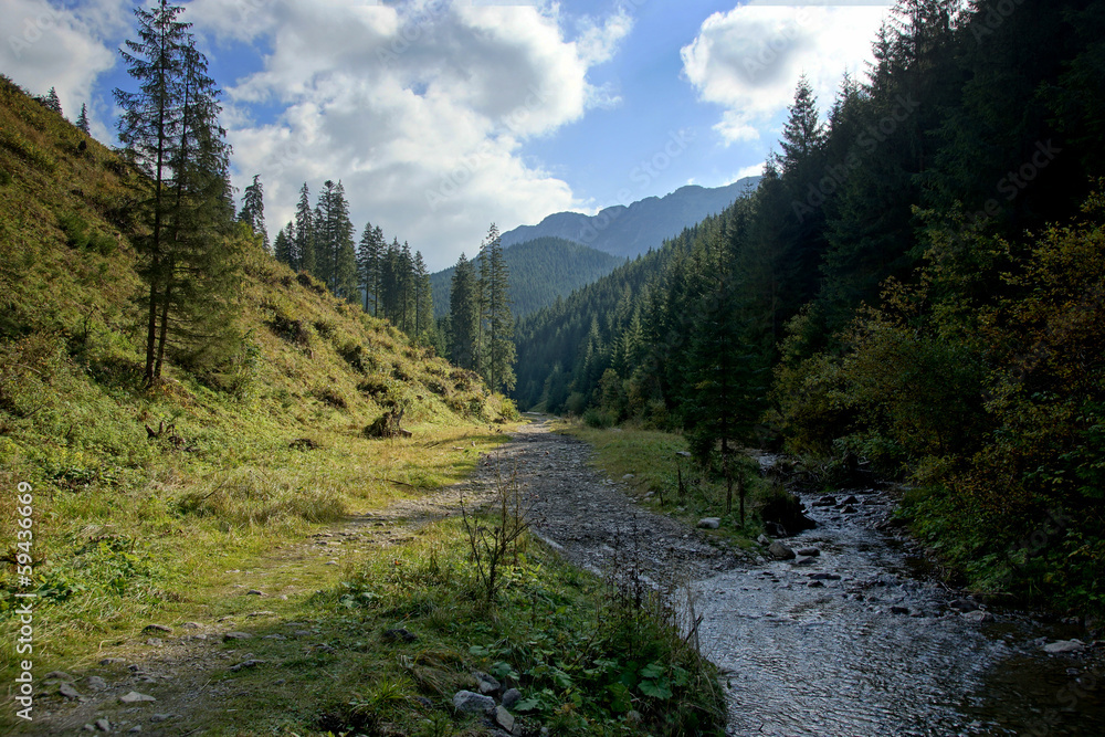 Landscape of Tatras mountain in Poland