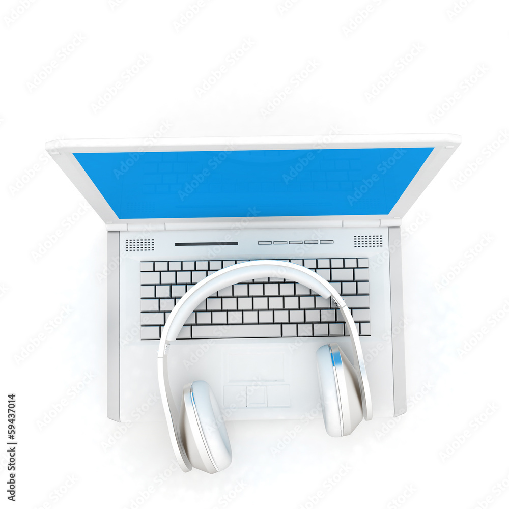 Headphone and Laptop Headphone and Laptop