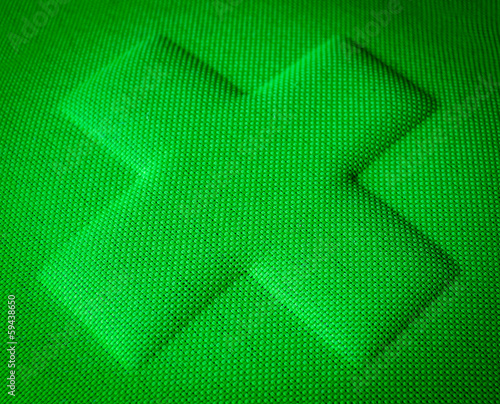 Green Fabric Cross photo