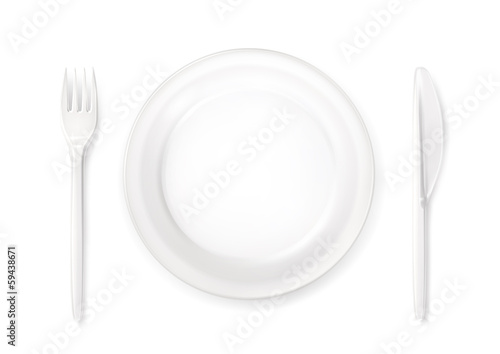 Dinner place setting, vector