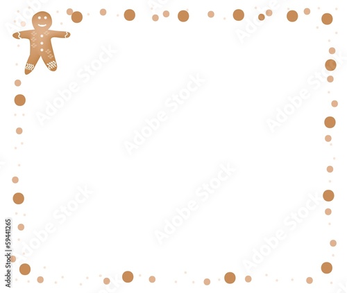 Traditional Christmas Homemade Gingerbread Man Cookie Frame