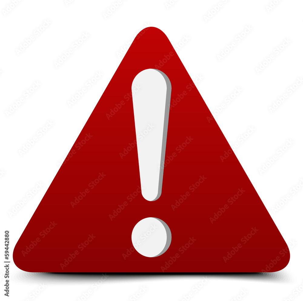 Exclamation danger sign Exclamation danger sign