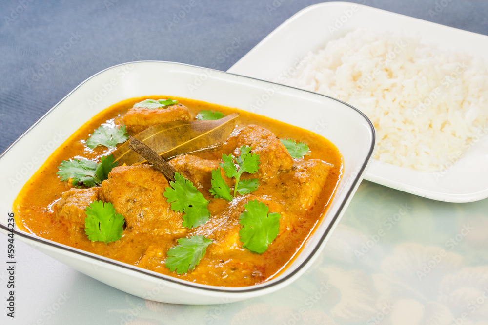 Indian Chicken Curry with Rice