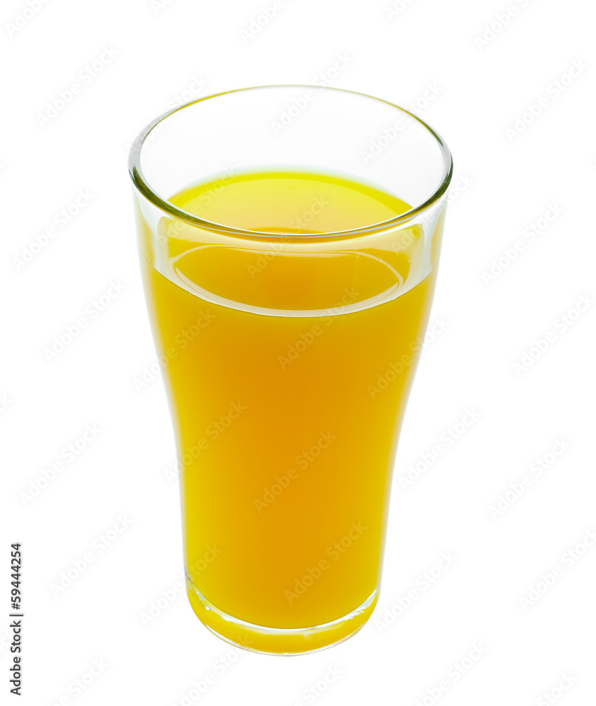 Full glass of orange juice isolated on white background Full glass of orange juice isolated on white background