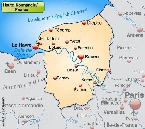 Haute-Normandie als Übersichtskarte