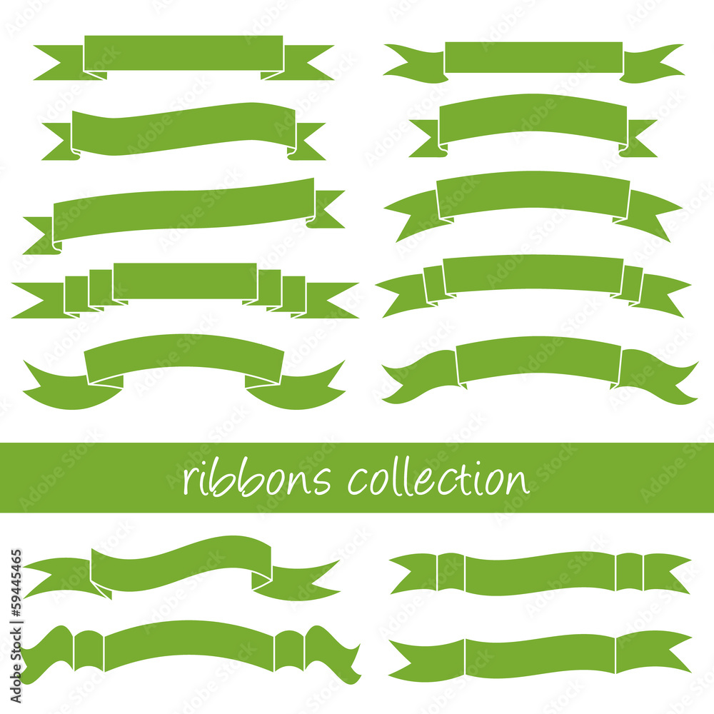 Obraz premium green ribbons