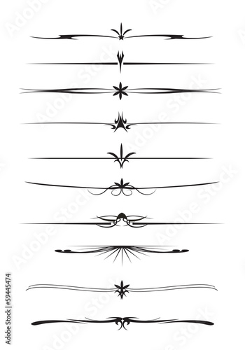 set of text separator line