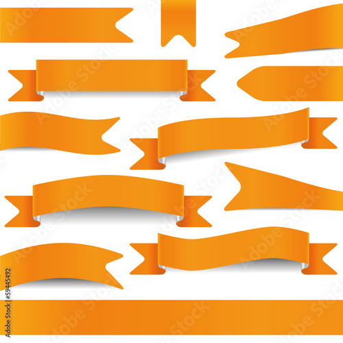 set of orange ribbons