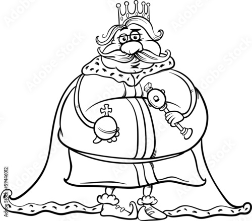 fat king cartoon coloring page