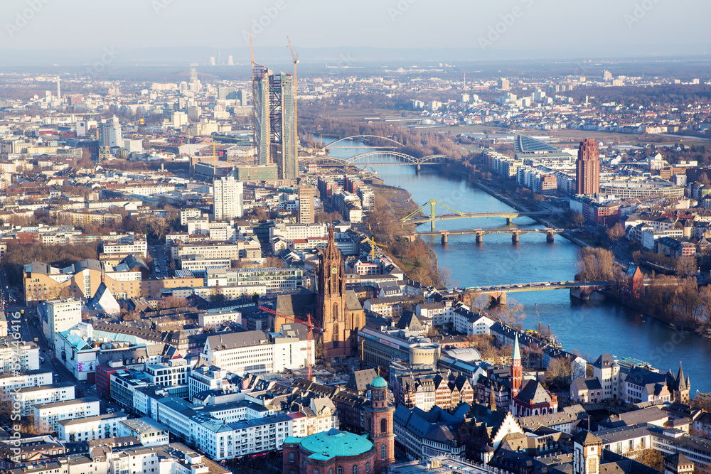Panorama of Frankfurt am Main, Germany.