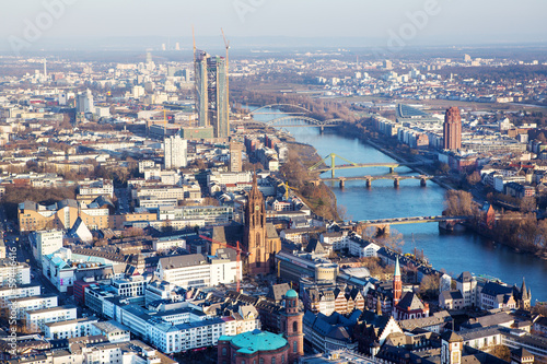 Panorama of Frankfurt am Main, Germany.
