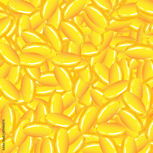 Seamless texture with golden coins