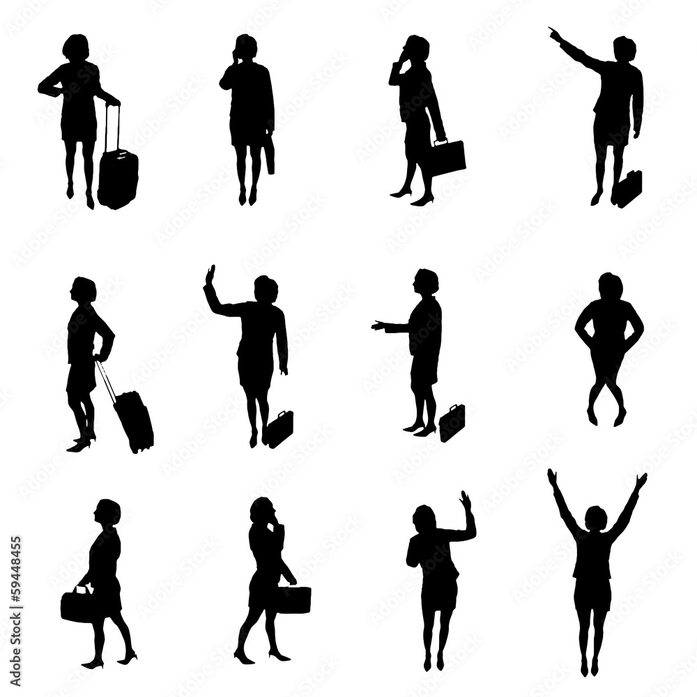 Silhouettes of woman