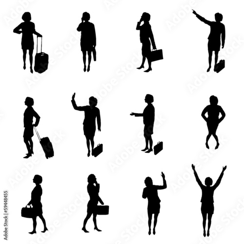 Silhouettes of woman