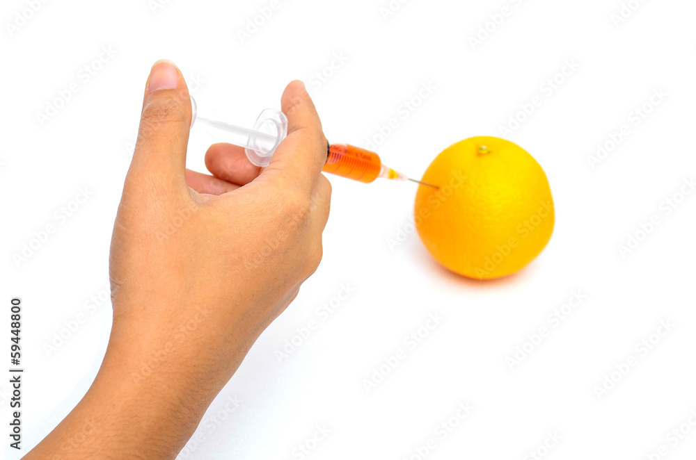 Syringing to orange Syringing to orange